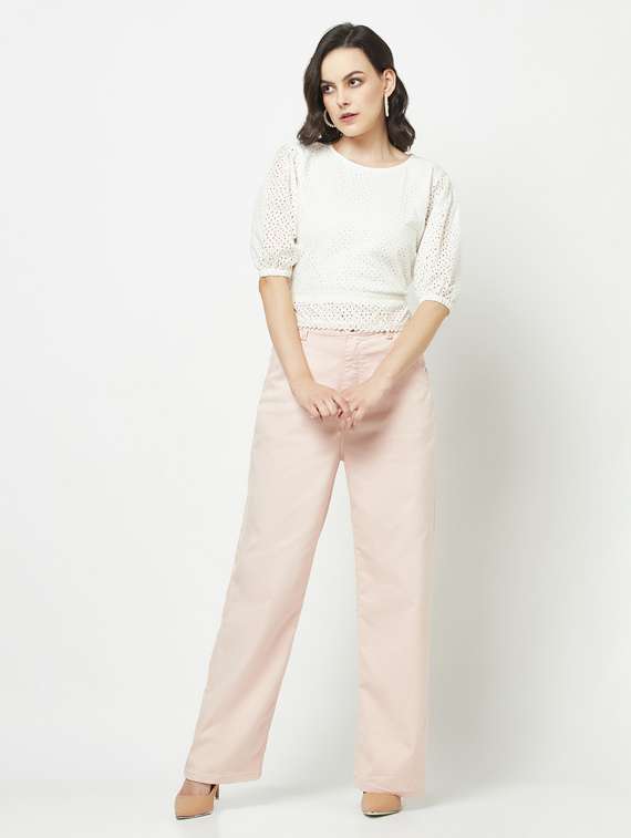 women's plain straight fit jeans - 19780901 -  Standard Image - 4