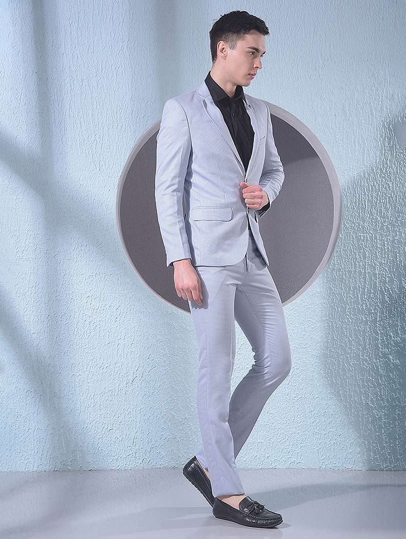Notched Lapel Check Single Breasted Suit Set - 19781167 -  Standard Image - 4