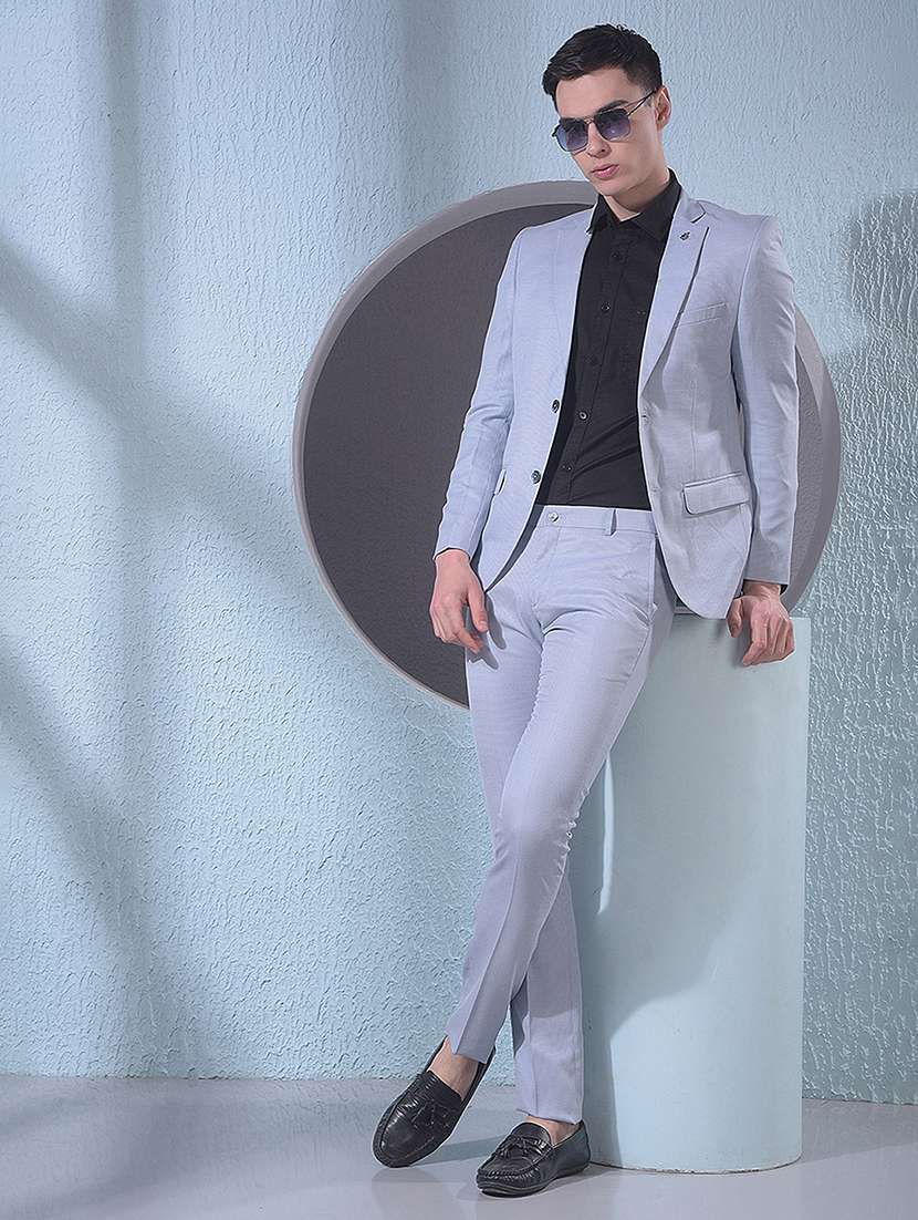 Notched Lapel Check Single Breasted Suit Set - 19781167 -  Standard Image - 6