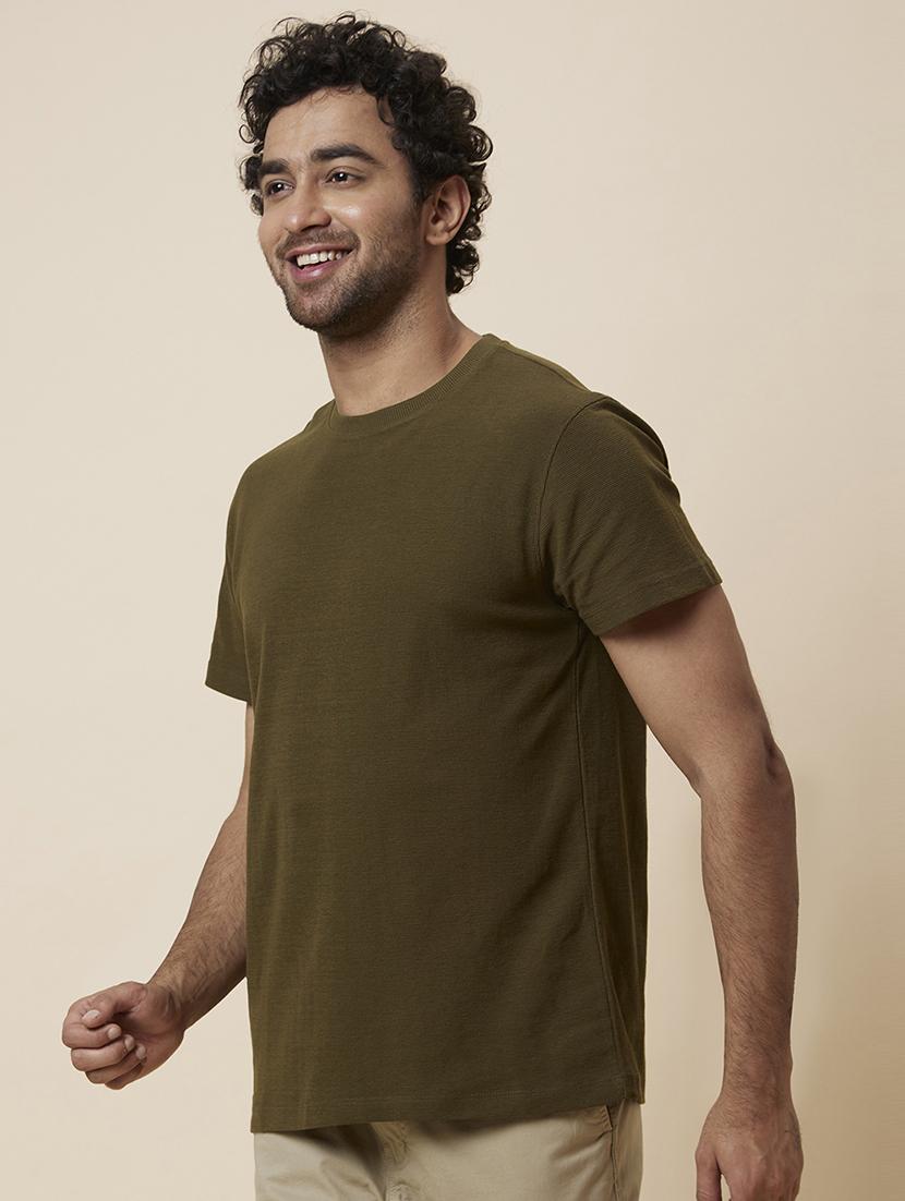 crew neck solid regular t-shirt - 19781441 - Standard Image - 1