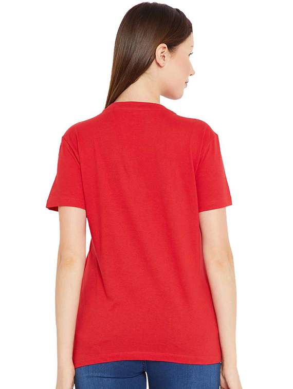 women's front print round neck t-shirt - 19782051 -  Standard Image - 1