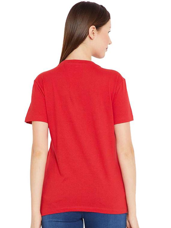 women's front print round neck t-shirt - 19782056 -  Standard Image - 1