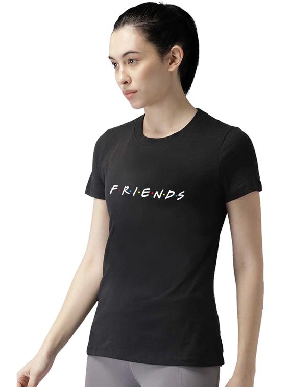 women's front print round neck t-shirt - 19782119 -  Standard Image - 1