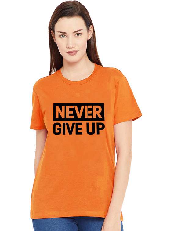 women's chest print round neck t-shirt