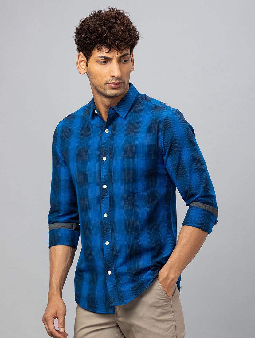 men checkered cotton casual shirt - 19782640 - Standard Image - 1