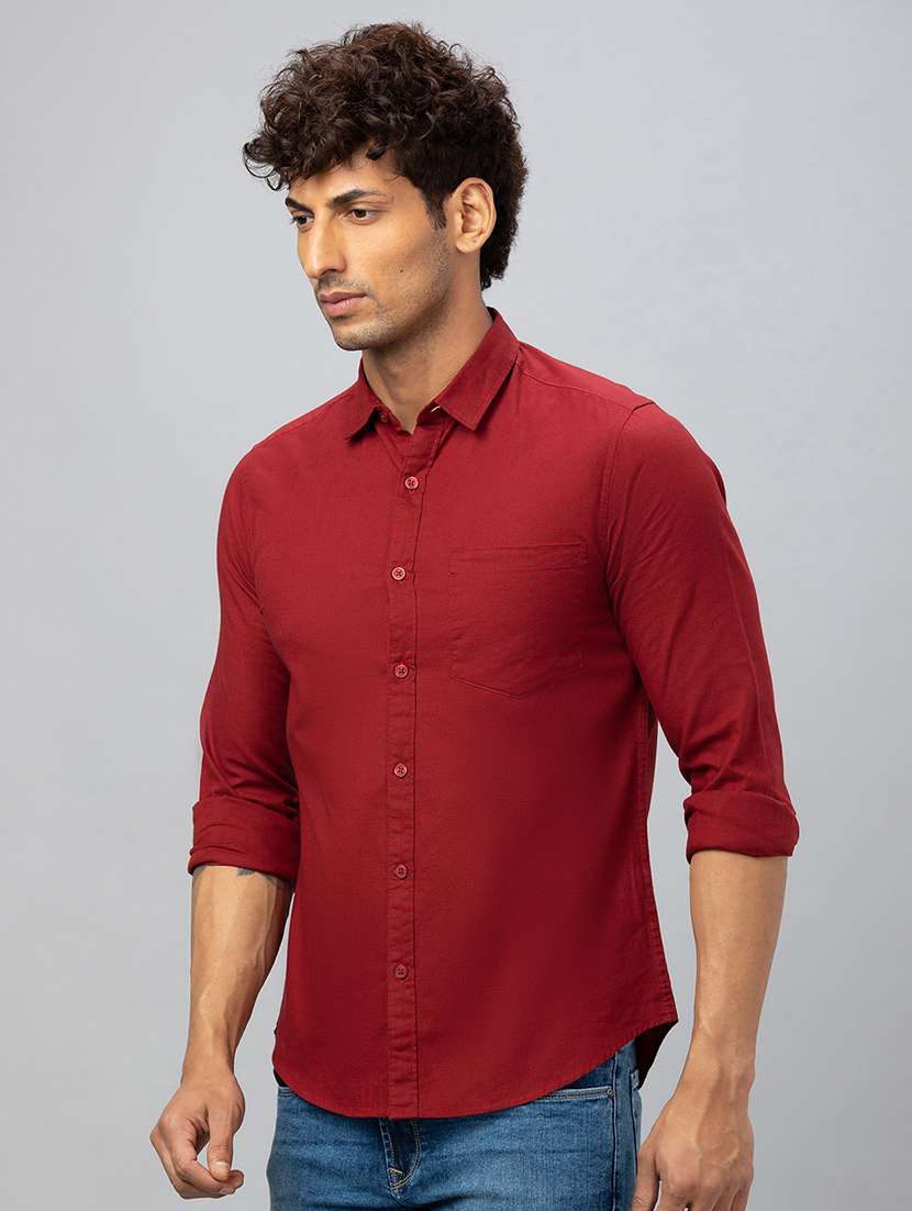 men solid cotton casual shirt - 19782646 -  Standard Image - 1