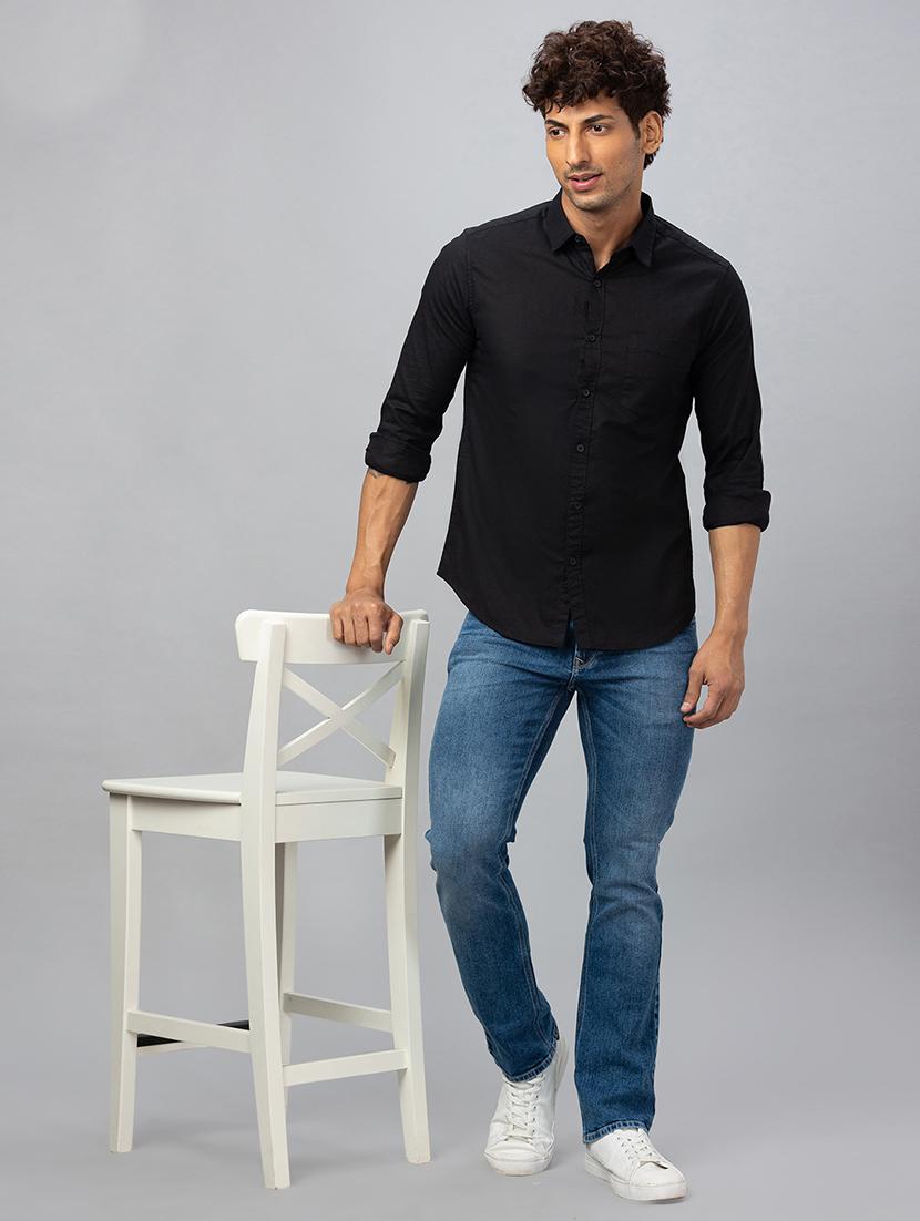 men solid cotton casual shirt - 19782647 - Standard Image - 4