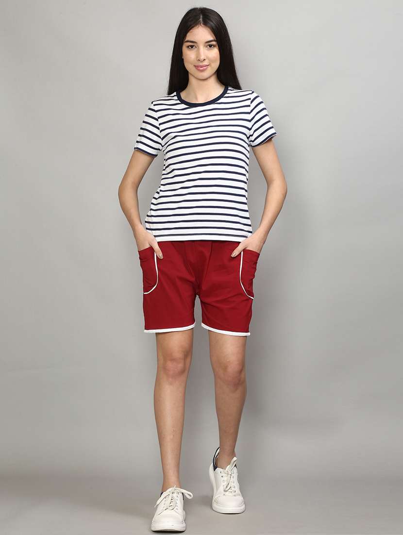 mid rise solid regular shorts - 19783607 -  Standard Image - 4