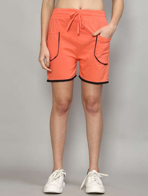 mid rise solid regular shorts - 19783609 -  Standard Image - 0