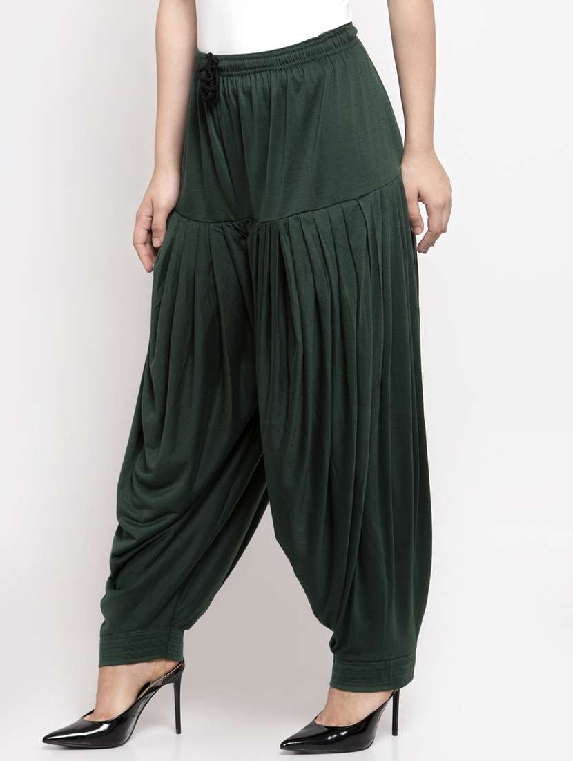 green viscose patiyala salwars - 19783668 -  Standard Image - 1