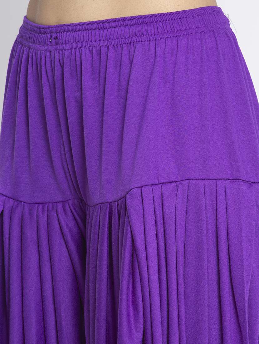 purple viscose patiyala salwars - 19783671 -  Standard Image - 4