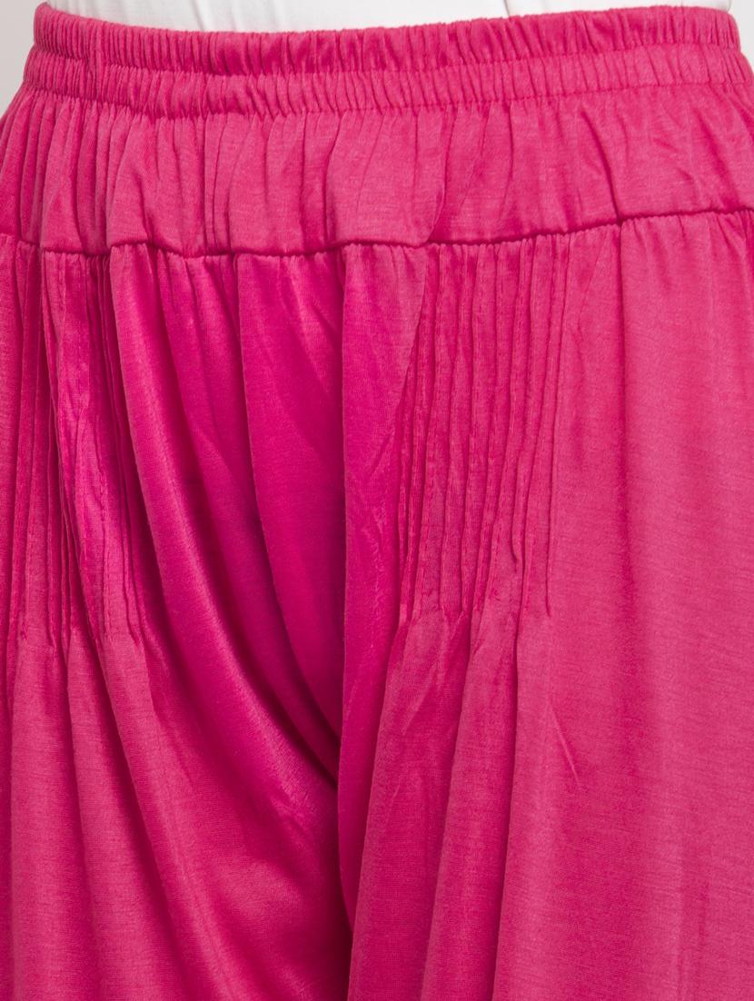 pink viscose harem salwars - 19783684 - Standard Image - 4
