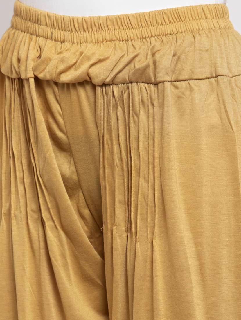 beige viscose harem salwars - 19783685 - Standard Image - 4