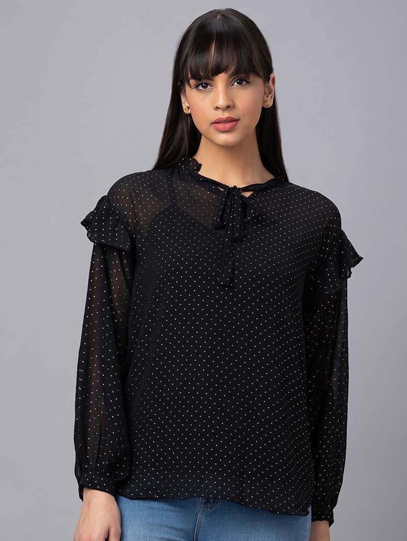 women black polyester regular top - 19783704 -  Zoom Image - 0