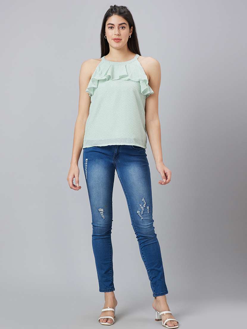 women green polyester regular top - 19783725 -  Standard Image - 4