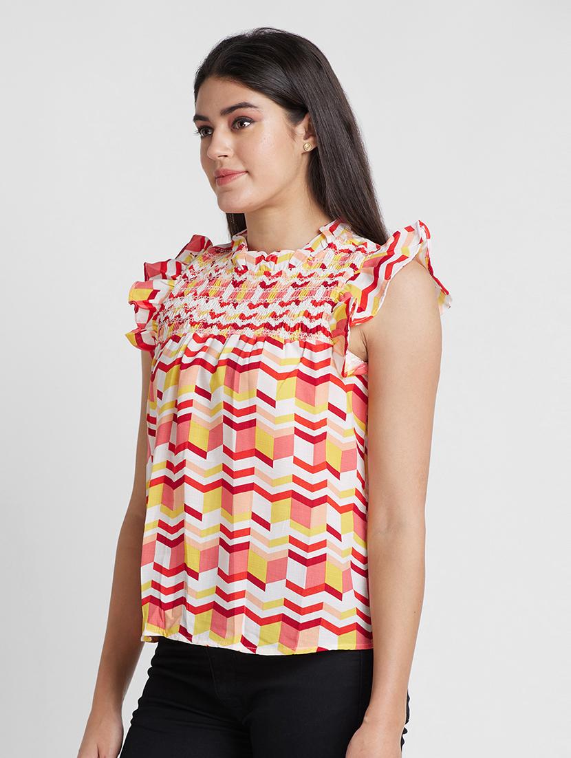 women white polyester regular top - 19783726 -  Standard Image - 1