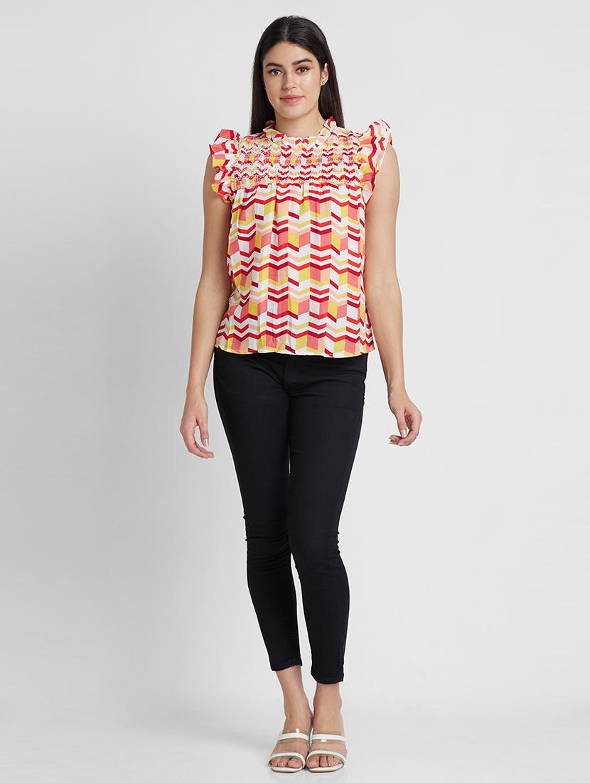 women white polyester regular top - 19783726 - Standard Image - 4