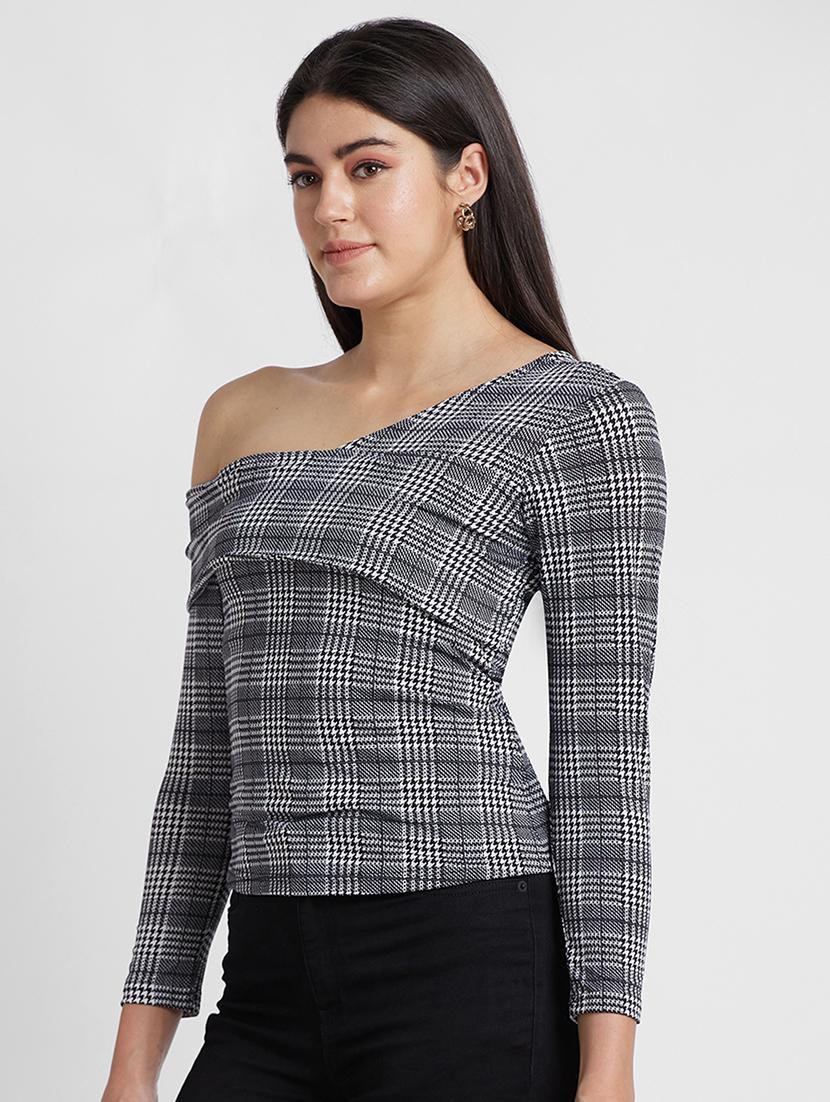 women grey polyester regular top - 19783734 -  Standard Image - 1