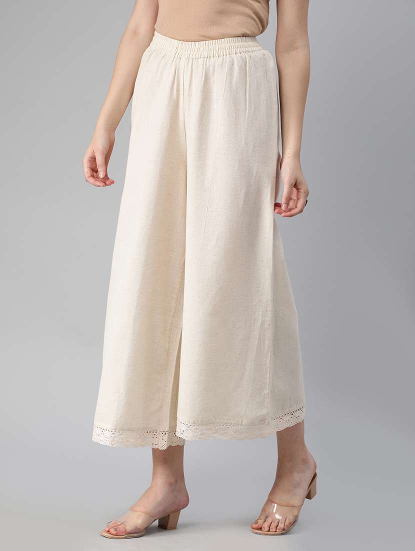 women high rise relaxed fit palazzo - 19783761 -  Zoom Image - 0