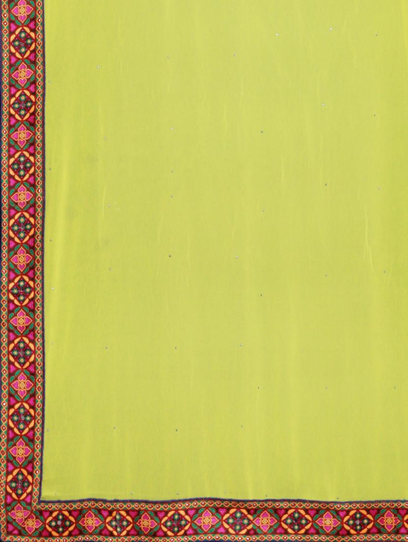 women's solid with work multi colored saree with blouse - 19783905 - Standard Image - 4