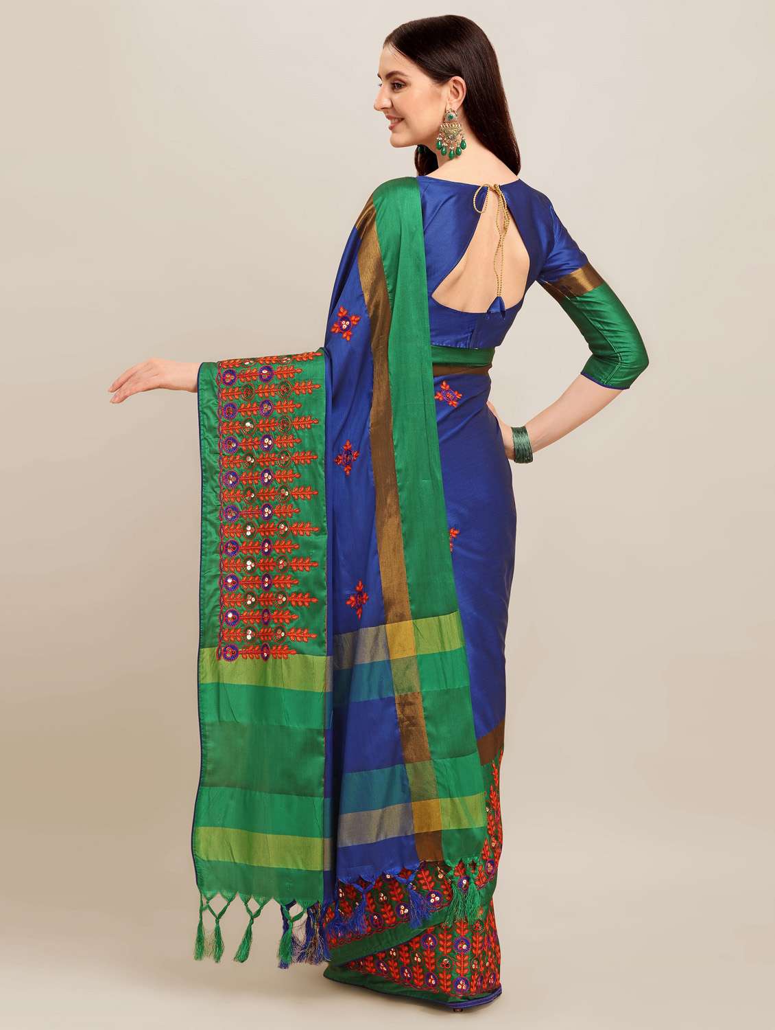 women's embroidered saree - 19784467 -  Standard Image - 1