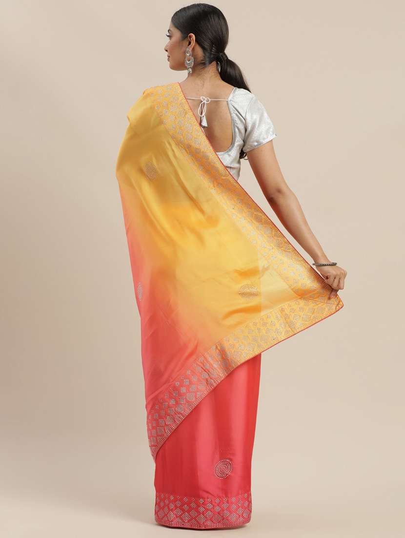 women's ombre multi colored saree - 19784628 -  Standard Image - 1