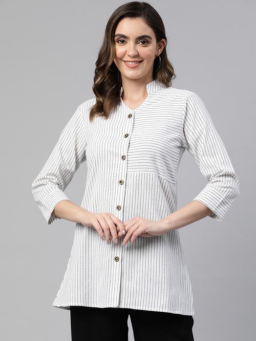 white cotton regular shirt - 19784855 -  Standard Image - 0