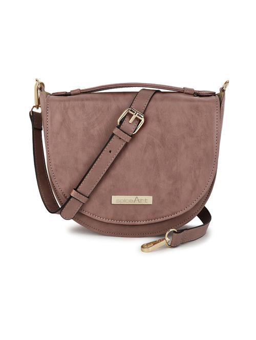 pink leatherette (pu) sling bag - 19785299 -  Standard Image - 0
