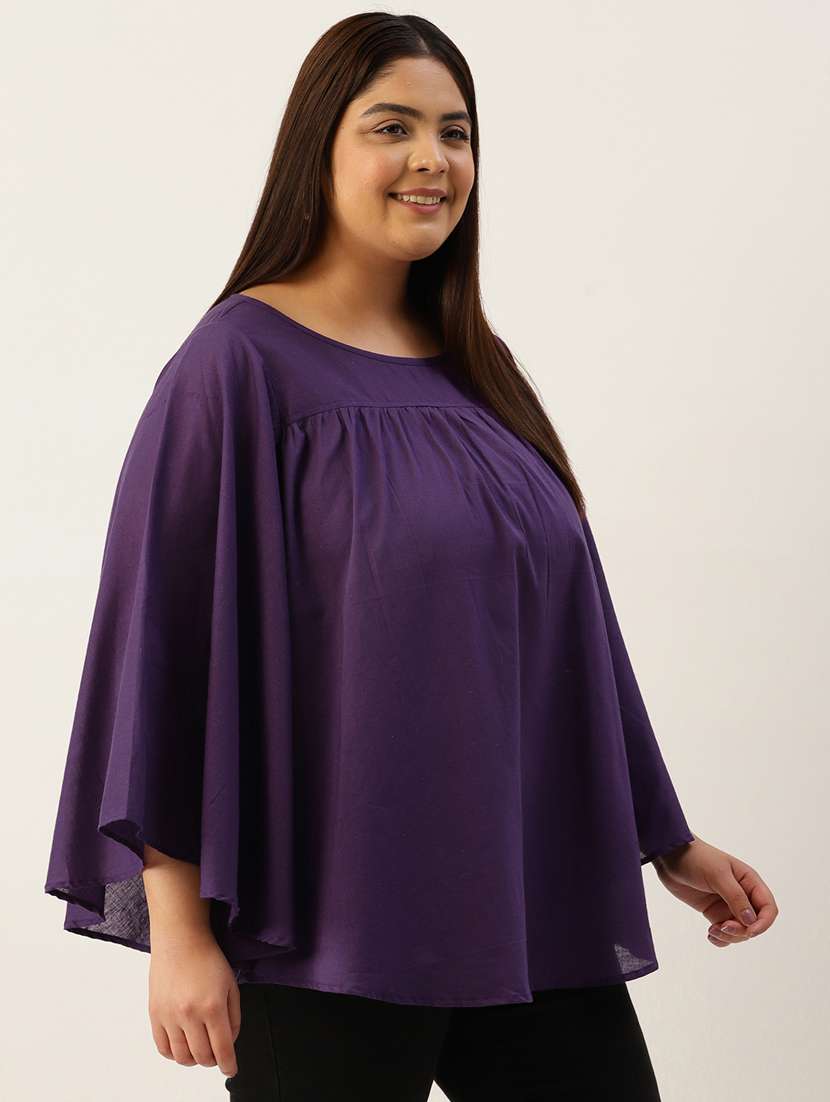 women plus size solid bell sleeve top - 19785312 -  Standard Image - 1