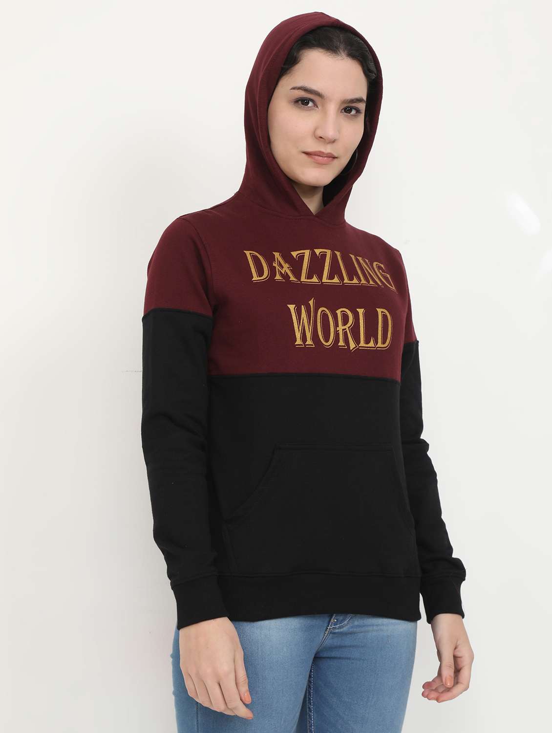 color block hoodies regular sweatshirt - 19785508 -  Standard Image - 1