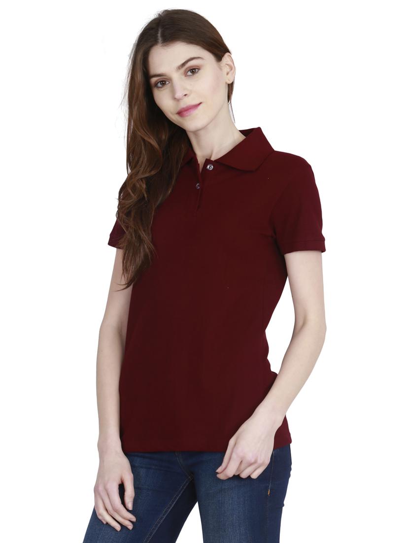 polo neck solid regular tee - 19785720 - Standard Image - 1