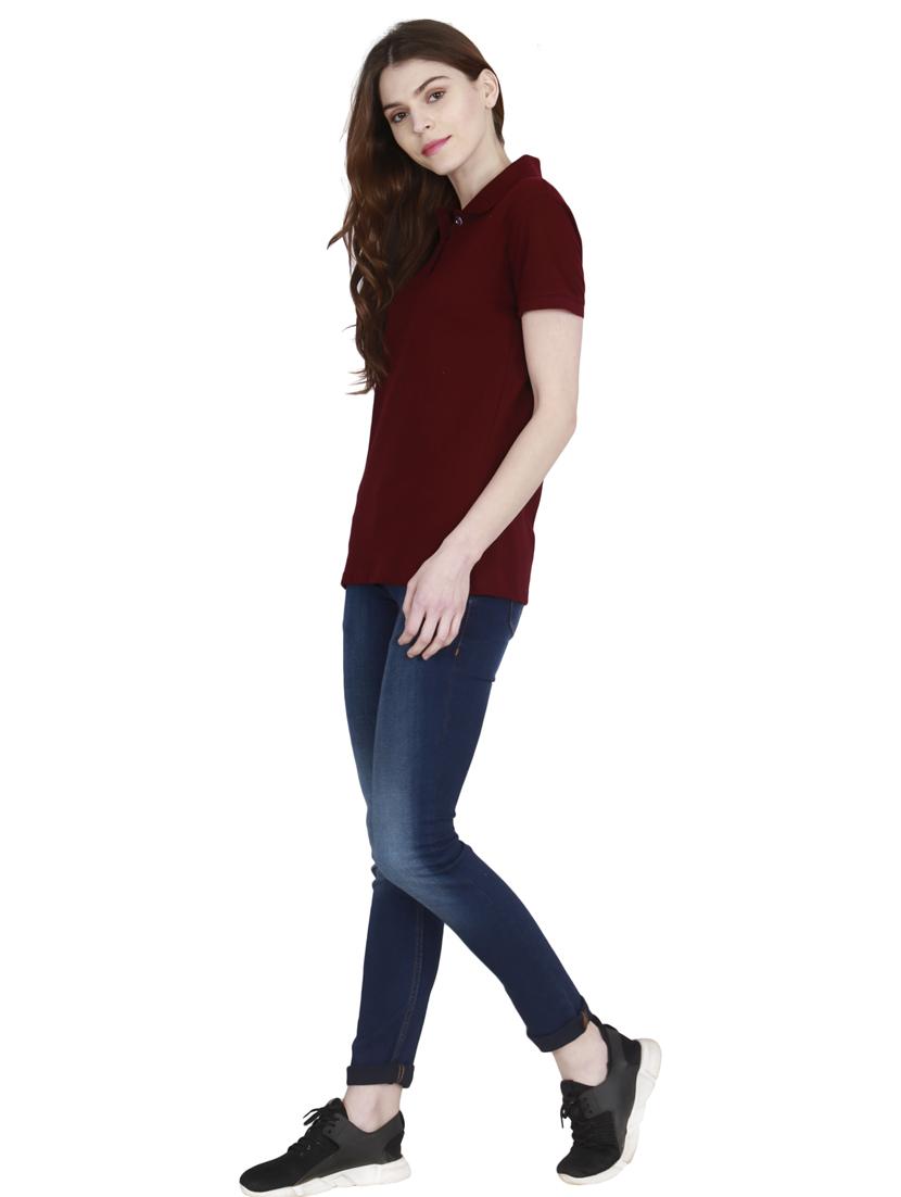 polo neck solid regular tee - 19785720 - Standard Image - 4
