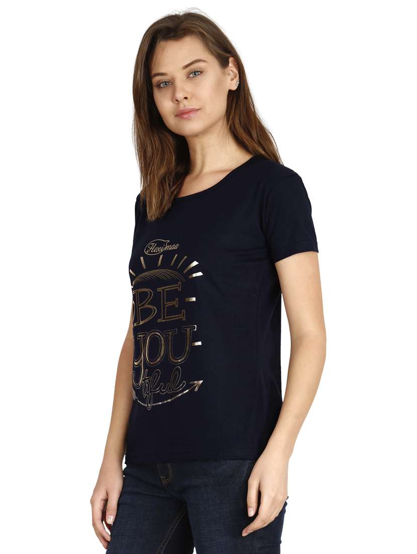 black cotton blend regular tshirt - 19785939 -  Standard Image - 1