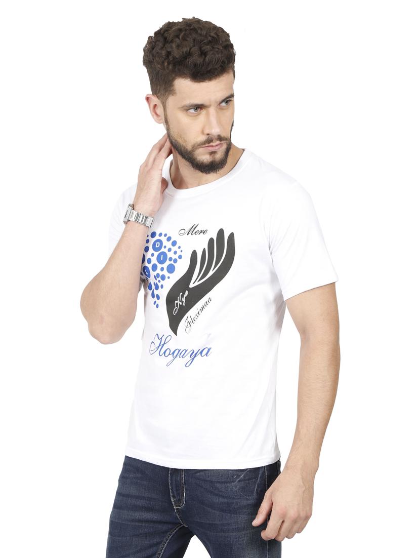 round neck printed regular t-shirt - 19786090 - Standard Image - 1
