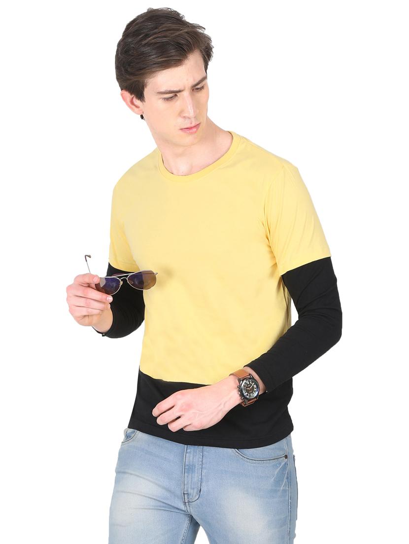 round neck color block regular t-shirt - 19786233 - Standard Image - 4