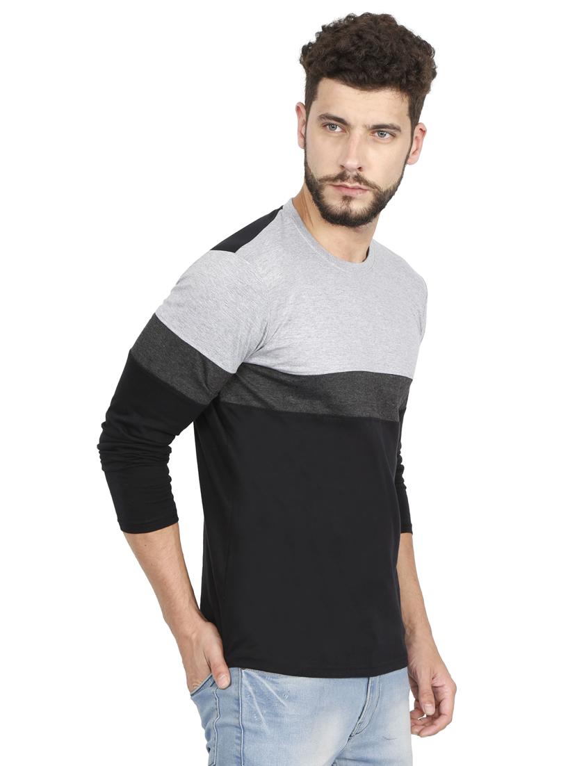 crew neck color block regular t-shirt - 19786257 - Standard Image - 1