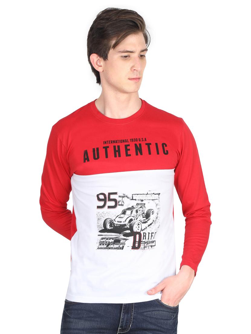 round neck printed t-shirt - 19786259 - Standard Image - 1