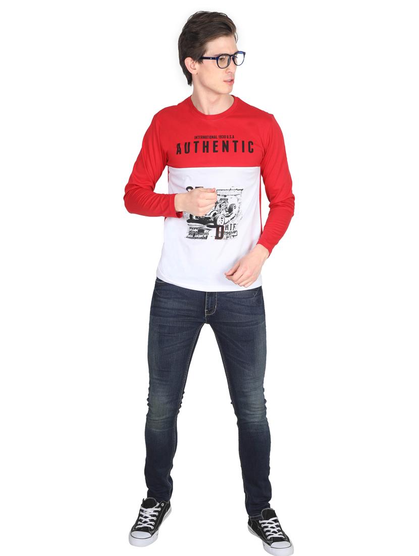 round neck printed t-shirt - 19786259 - Standard Image - 4