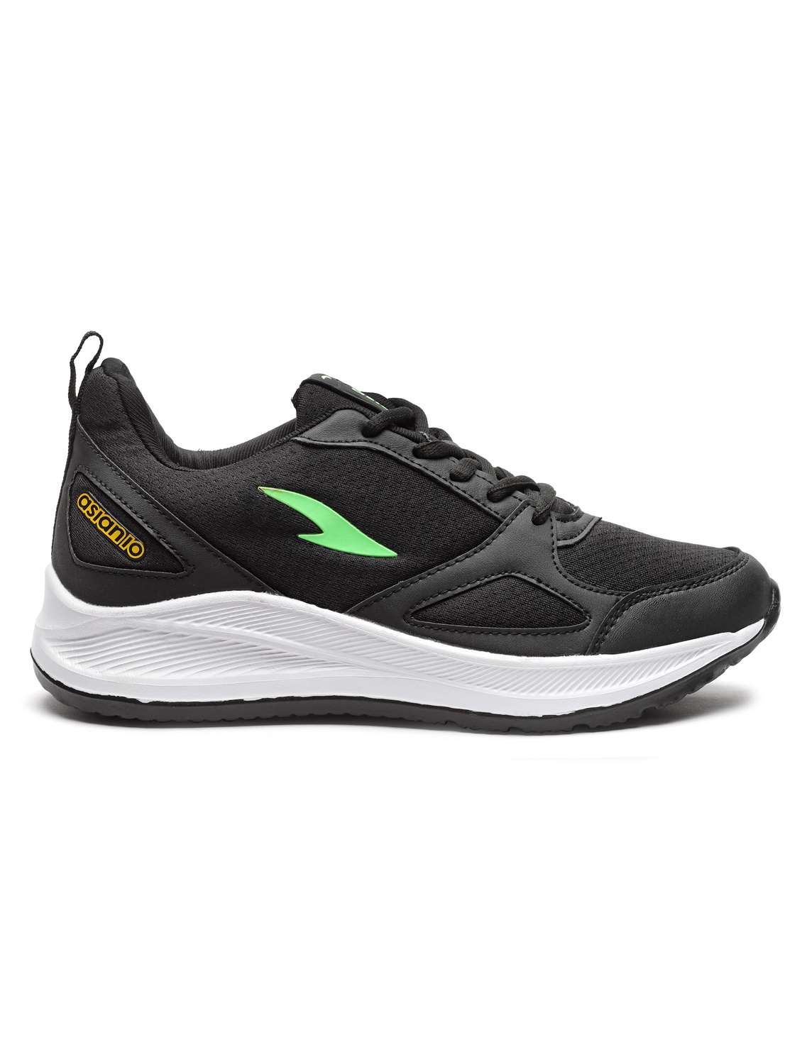black lace up sport shoes