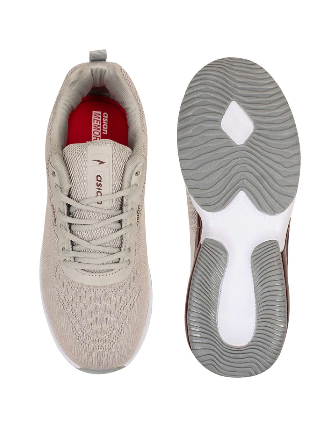 men beige lace up sport shoe - 19790405 -  Standard Image - 4
