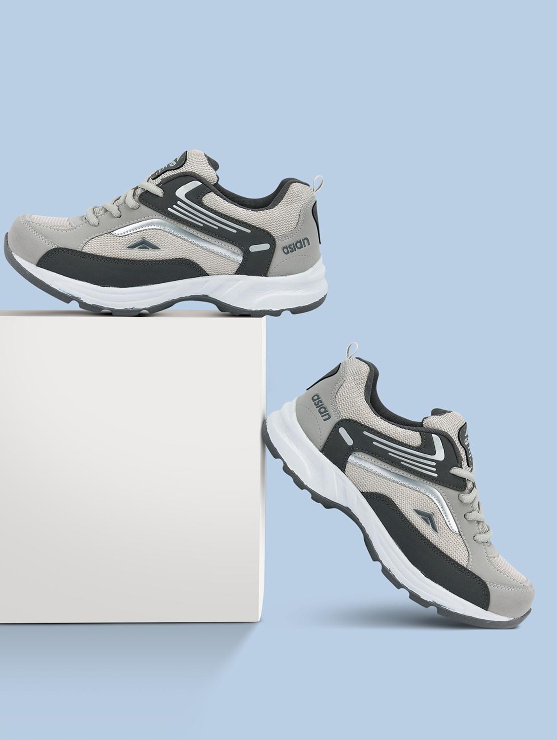 grey solid sport shoes