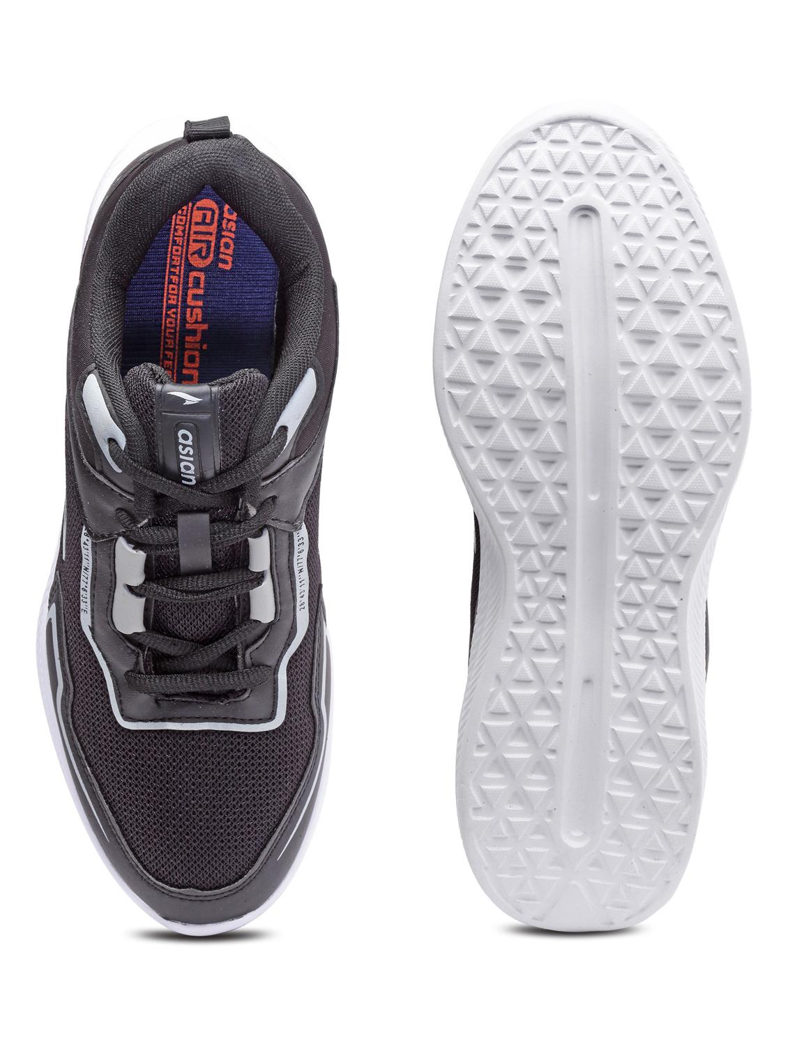 black solid sport shoes - 19790492 - Standard Image - 4