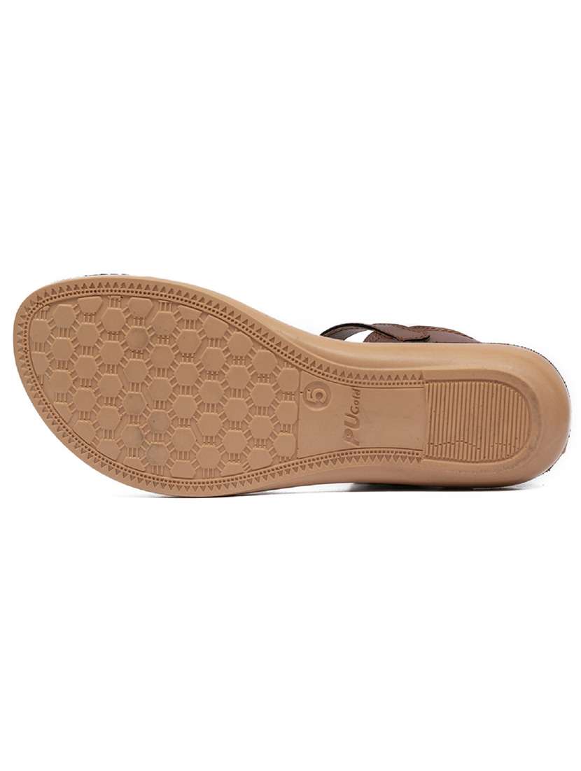women tan slip on sandals - 19791283 -  Standard Image - 4