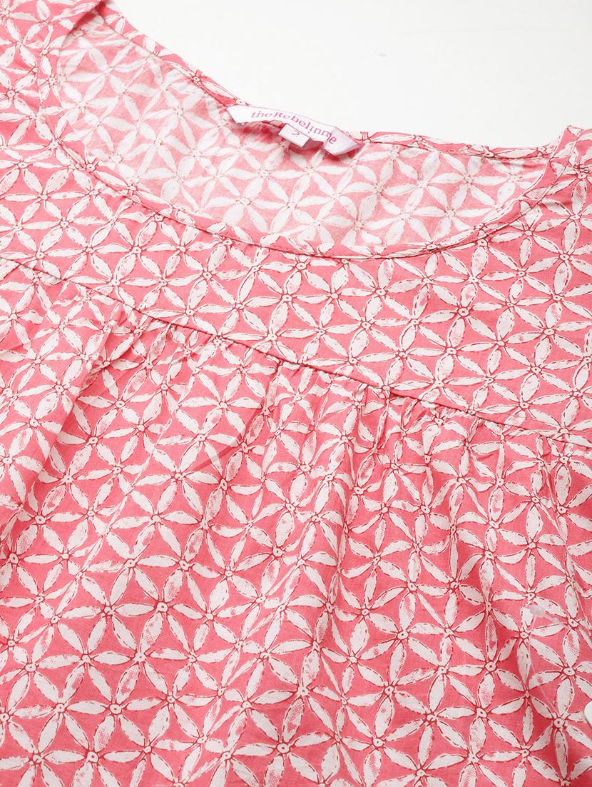 women plus size printed bell sleeves top - 19795435 - Standard Image - 4