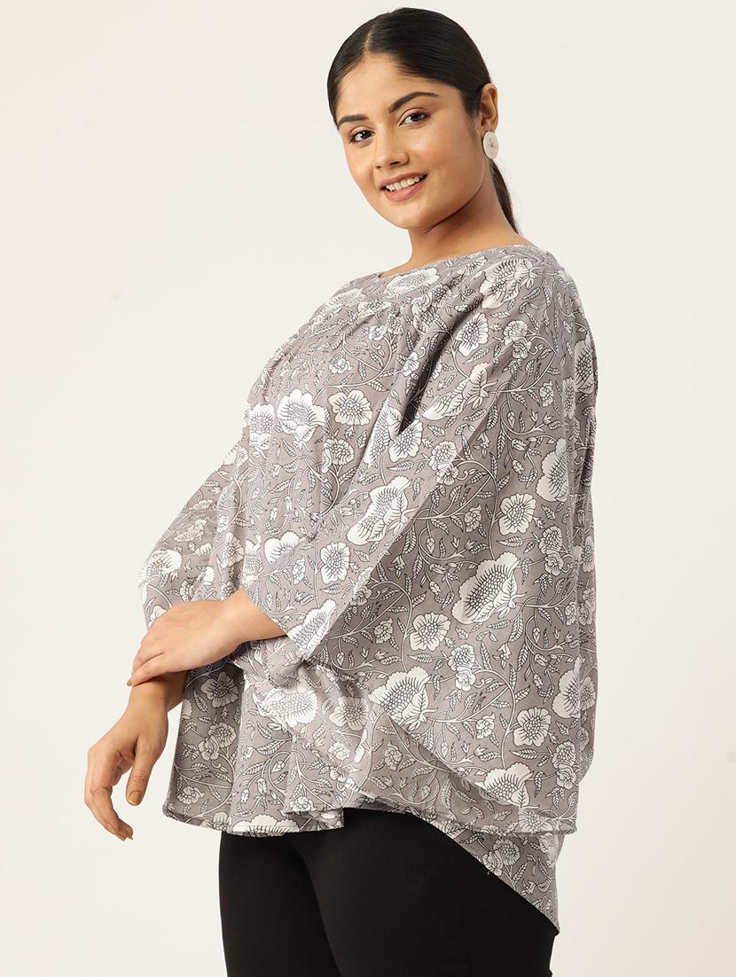 women plus size printed bell sleeves top - 19795437 -  Standard Image - 1