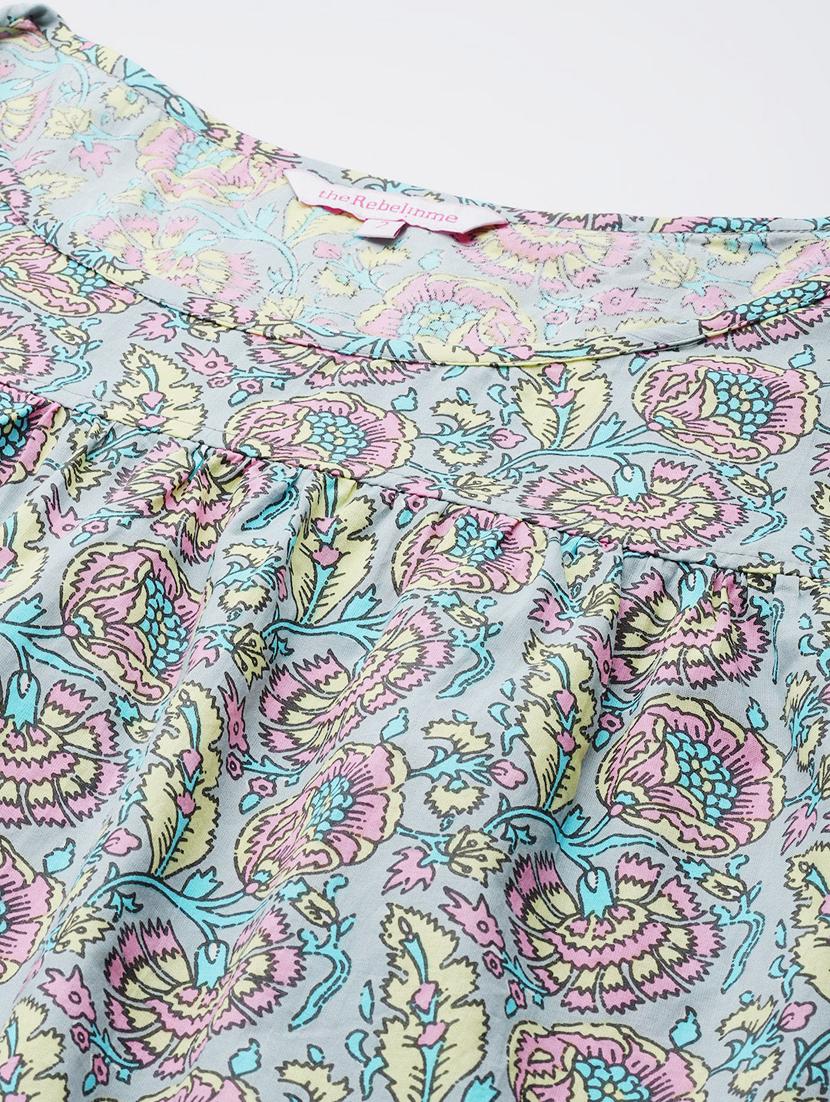women plus size printed bell sleeves top - 19795440 - Standard Image - 4