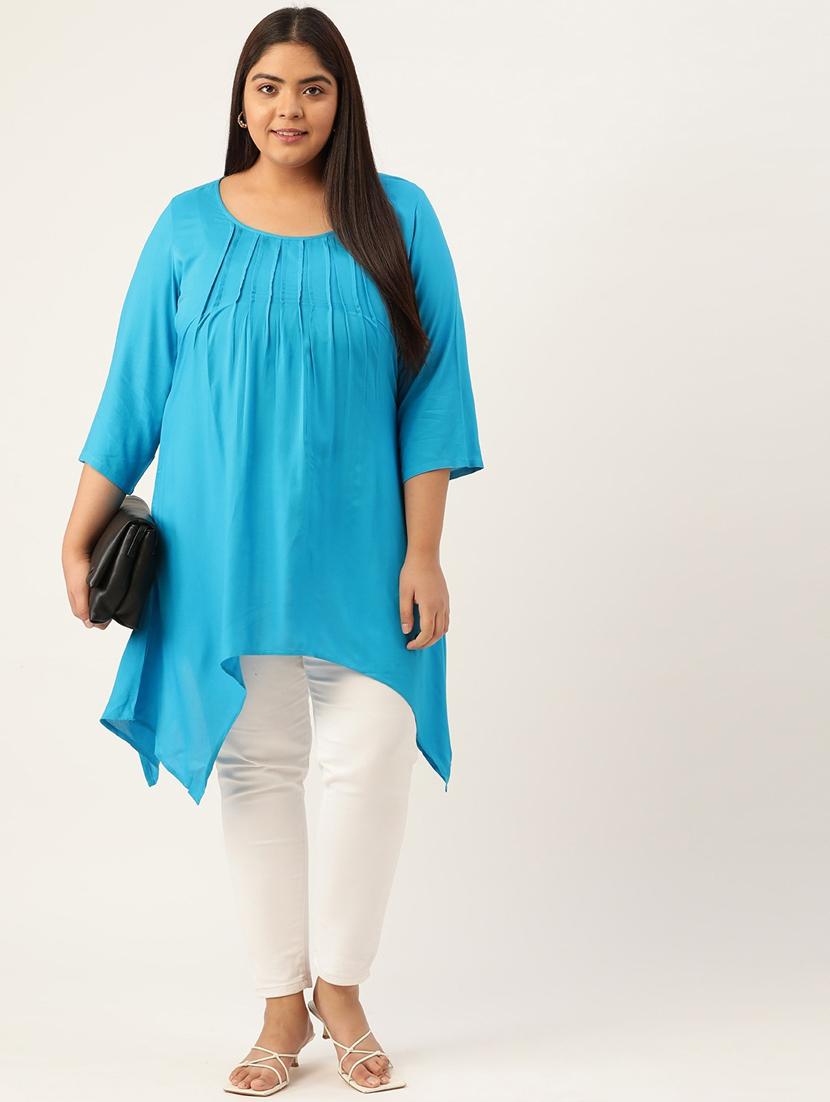 women's asymmetric round neck top - 19795596 - Zoom Image - 0