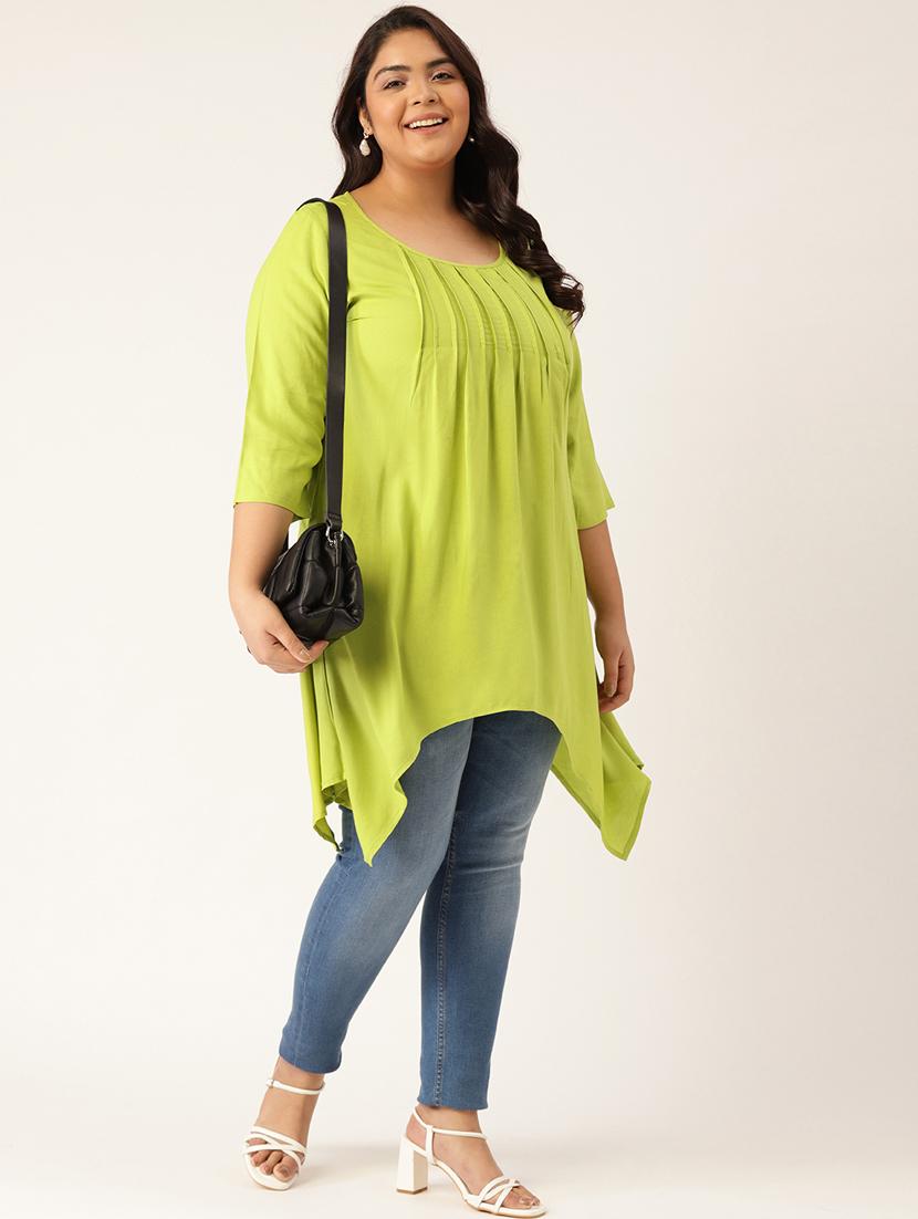 women's asymmetric round neck top - 19795598 - Standard Image - 1
