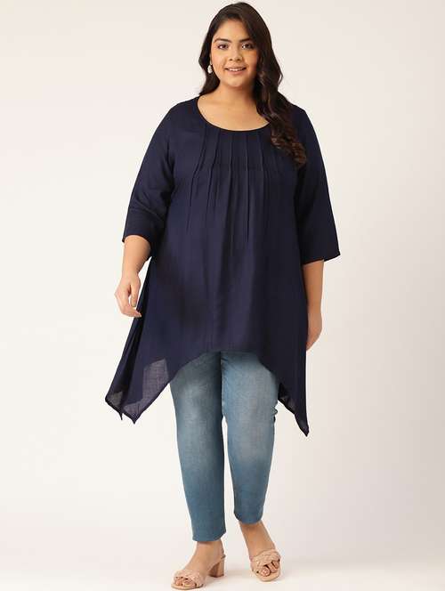 women's asymmetric round neck top - 19795600 -  Standard Image - 0