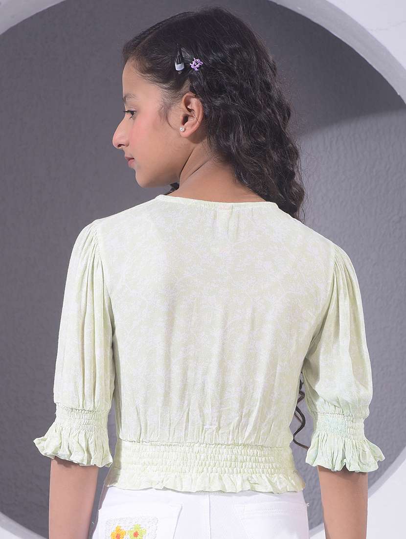 girls tie up neck top - 19795666 -  Standard Image - 4